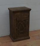 SOLID WOOD & GLASS NIGHTSTAND END TABLE