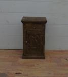 SOLID WOOD & GLASS NIGHTSTAND END TABLE