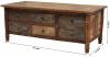 SOLID RECLAIMED WOOD COFFEE TABLE W/ MULTIPLE DRAWERS