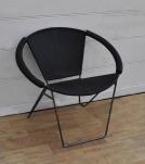 FULL HIDE LEATHER & IRON CHAIR