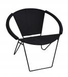 FULL HIDE LEATHER AND IRON CHAIR