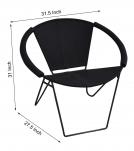 FULL HIDE LEATHER AND IRON CHAIR