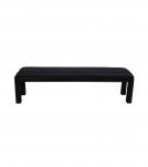SOLID WOOD & LEATHER BENCH