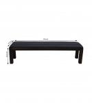 SOLID WOOD & LEATHER BENCH