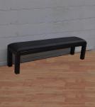 SOLID WOOD & LEATHER BENCH
