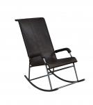 FULL HIDE LEATHER & IRON ROCKING CHAIR