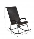 FULL HIDE LEATHER & IRON ROCKING CHAIR