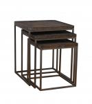 WDN+IRON STOOL SET OF 3