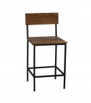 SOLID WOOD & IRON COUNTER STOOLS