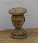 HAND CARVED SOLID WOOD FACE TABLE STAND