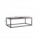 SOLID WOOD & IRON COFFEE TABLE
