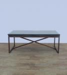 SOLID WOOD & IRON COFFEE TABLE