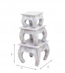 WOODEN BAJOT SET OF 3
