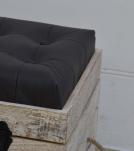 SOLID WOOD & LEATHER TRUNK
