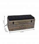 SOLID WOOD & LEATHER TRUNK