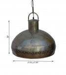 METAL HANGING LIGHT W/ RIVETS
