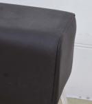 LEATHER & WOOD UPHOLSTERED BENCH