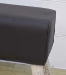 LEATHER & WOOD UPHOLSTERED BENCH
