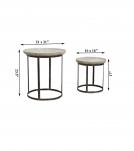 IRON COFFEE TABLE S/2