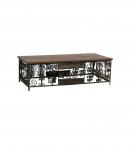 REPURPOSED IRON & SOLID WOOD COFFEE TABLE