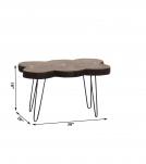 SOLID LIVE EDGE TABLE W/ IRON LEGS
