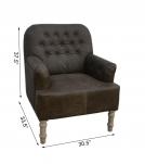 FULL HIDE LEATHER UPHOLSTERED CHAIR