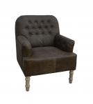 FULL HIDE LEATHER UPHOLSTERED CHAIR