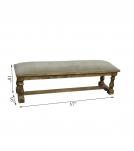 UPHOLSTERED WOOD BENCH