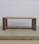 SOLID WOOD & IRON COFFEE TABLE