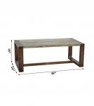 SOLID WOOD & IRON COFFEE TABLE