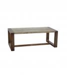 SOLID WOOD & IRON COFFEE TABLE