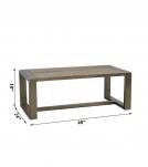 SOLID WOOD & IRON COFFEE TABLE