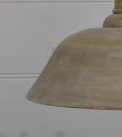 WOODEN FARMHOUSE DOME PENDANT LIGHT FIXTURE