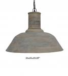WOODEN FARMHOUSE DOME PENDANT LIGHT FIXTURE