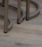 SET OF 3 NESTING SOLID WOOD & IRON TABLES