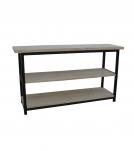 SOLID WOOD & IRON CONSOLE SHELVING UNIT
