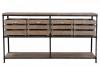 SOLID WOOD & IRON 4 DRAWER CABINET