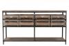 SOLID WOOD & IRON 4 DRAWER CABINET