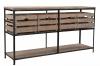 SOLID WOOD & IRON 4 DRAWER CABINET