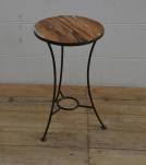 IRON TABLE WITH WOODEN TOP