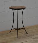 IRON TABLE WITH WOODEN TOP
