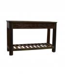 HAND CARVED SOLID RECLAIMED WOOD CONSOLE TABLE