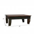 HAND CARVED SOLID RECLAIMED WOOD COFFEE TABLE