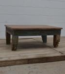 HAND CARVED SOLID RECLAIMED WOOD COFFEE TABLE