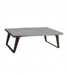 SOLID WOOD LIVE EDGE & IRON COFFEE TABLE 