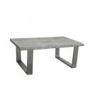 SOLID LIVE EDGE WOOD COFFEE TABLE W/ METAL BASE