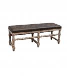 LEATHER UPHOLSTERED BENCH