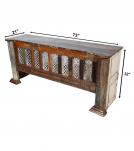SOLID RECLAIMED TEAK WOOD & IRON CONSOLE