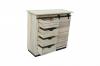SOLID WOOD SIDEBOARD W/ 4 DRAWERS & SLIDING DOOR 
