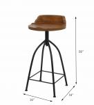 WOODEN IRON STOOL